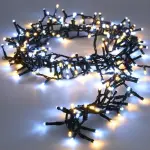Guirlande lumineuse 11 m 500 led câble vert luxe bicolore blanc chaud et froid Guirlande lumineuse 11 m 500 led câble vert luxe bicolore blanc chaud et froid