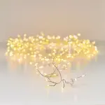 Guirlande lumineuse 12 m 960 micro led c�ble argent luxe blanc chaud