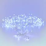 Guirlande lumineuse 12 m 960 micro led c�ble argent luxe blanc froid