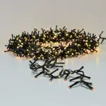 Guirlande lumineuse 20 m 1410 led c�ble noir boa effet cascade blanc chaud