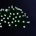 Guirlande lumineuse solaire 10 m 100 led câble noir blanc froid Guirlande lumineuse solaire 10 m 100 led câble noir blanc froid