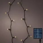 Guirlande lumineuse solaire 18 m 240 led cble noir rechargeable blanc chaud