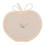 Horloge murale rotin (30 cm) pomme beige