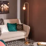 Lampadaire en mtal (h150 cm) keli or