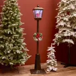Lampadaire de noël illuminé et animé 33 led (h180 cm) neige tombante noir Lampadaire de noël illuminé et animé 33 led (h180 cm) neige tombante noir
