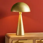 Lampe à poser champignon en métal (h38 cm) emo or Lampe à poser champignon en métal (h38 cm) emo or