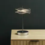 Lampe à poser design led (h20 cm) stellar argent Lampe à poser design led (h20 cm) stellar argent