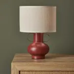 Lampe  poser en mtal (h33 cm) amphore terracotta