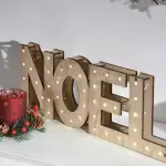 Lettres lumineuses à piles noël 41 led (h15 cm) blanc chaud Lettres lumineuses à piles noël 41 led (h15 cm) blanc chaud
