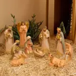 Lot de 10 santons (hauteur 15 cm) de tilana Lot de 10 santons (hauteur 15 cm) de tilana