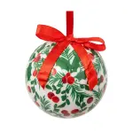 Lot de 12 boules de nol (d75 mm) houx vert