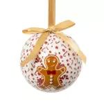 Lot de 12 boules de no�l (d75 mm) petit biscuit