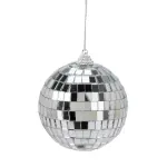 Lot de 12 boules de no�l (d80 mm) night fever argent