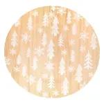 Lot de 12 dessous d'assiette effet bois sapins blanc