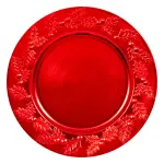 Lot de 12 dessous d'assiette houx de no�l rouge