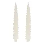 Lot de 2 bougies bâton en cire (h25 cm) sapin blanc Lot de 2 bougies bâton en cire (h25 cm) sapin blanc