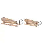 Lot de 2 luges en picea (53 x h19 cm) courchevel