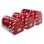 Lot de 3 boites aux lettres (h26 cm) village de noël Lot de 3 boites aux lettres (h26 cm) village de noël