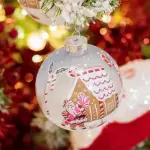 Lot de 3 boules de noël en verre (d80 mm) pain d'épice multicolore Lot de 3 boules de noël en verre (d80 mm) pain d'épice multicolore