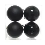 Lot de 4 boules de no�l (d100 mm) aravis noir
