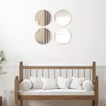 Lot de 4 miroirs adh�sifs (d30 cm) ronds