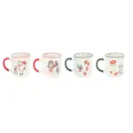Lot de 4 mugs de noël noël douceur multicolore Lot de 4 mugs de noël noël douceur multicolore