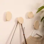 Lot de 4 pat�res murales bois (h10 cm) karen ivoire