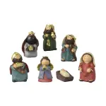 Lot de 7 petits santons (h8 cm) sainte - clestine