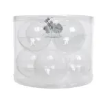 Lot de 8 boules de no�l en verre (d70 mm) myst transparent iris�