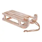Luge en bois (31 x h11 cm) noeud en jute naturel