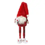 Lutin de noël à asseoir (h73 cm) tilki dormeur en pyjama bonnet rouge Lutin de noël à asseoir (h73 cm) tilki dormeur en pyjama bonnet rouge
