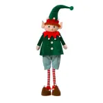 Lutin de no�l debout (h60 cm) elfe malo vert