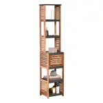Meuble colonne salle de bain (38 x h170 cm) elment acacia