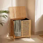 Meuble panier  linge en bambou (53 x h60 cm) harmonie naturel