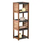 Meuble rangement 5 tagres (36 x h108 cm) elment acacia