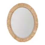 Miroir mural en fibres naturelles (h50 cm) ovale bohème beige Miroir mural en fibres naturelles (h50 cm) ovale bohème beige