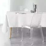 Nappe de nol rectangulaire (140 x 300 cm) etoiles blanc