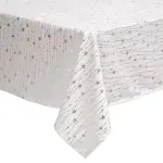 Nappe de nol rectangulaire (140 x 360 cm) pluie d'toiles blanche