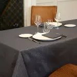 Nappe de nol rectangulaire (150 x 300 cm) etincelle anthracite