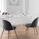 Nappe de no�l rectangulaire anti tache (140 x 240 cm) firmament blanc et dor�