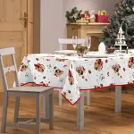 Nappe de nol rectangulaire anti tache (150 x 300 cm) oursons