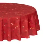 Nappe ronde anti tache (d180 cm) rveillon rouge
