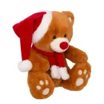 Ours en peluche (h34 cm) loulou �charpe rouge