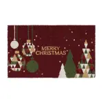 Paillasson de nol coco (45 x 75 cm) merry christmas bordeaux