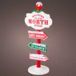 Pancartes lumineuses � poser 59 led (h95 cm) p�le nord blanc chaud et froid