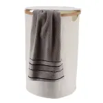 Panier � linge rond et pliable (h60 cm) purebamboo ecru