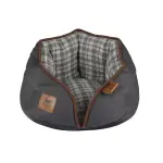 Panier rond pour chat et chien heritage d40 cm gris