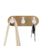 Patre adhsive 3m bambou 3 crochets (l13, 5 cm) blanc