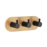 Patère adhésive 3m bambou 3 crochets (l13, 5 cm) noir Patère adhésive 3m bambou 3 crochets (l13, 5 cm) noir