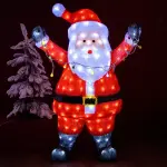 P�re no�l lumineux avec guirlande 180 led (h88 cm) blanc froid